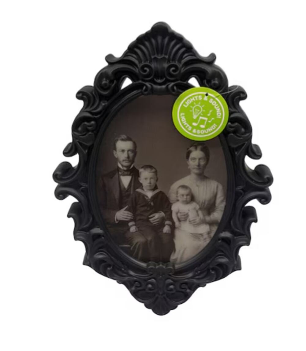 Dollar Tree Viral Halloween Family Moving Picture Frame Light Up Sound